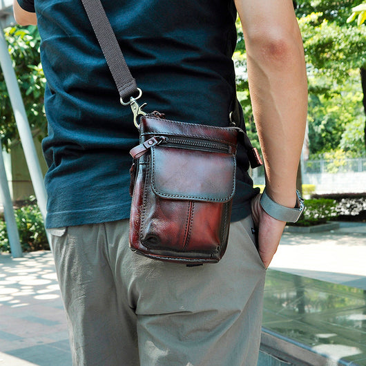 Bolso Bandolera Retro de Cuero - Cinturón Multifuncional Estilo Casual - Image 12