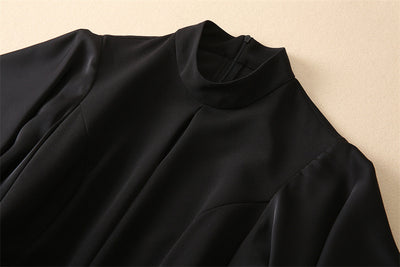 Jumpsuit Ejecutivo de Manga Larga con Cintura Ajustada Negro - Image 12