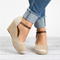 Sandalias de Plataforma Extra Alta en Cáñamo y Paja - Tallas Grandes Impermeables