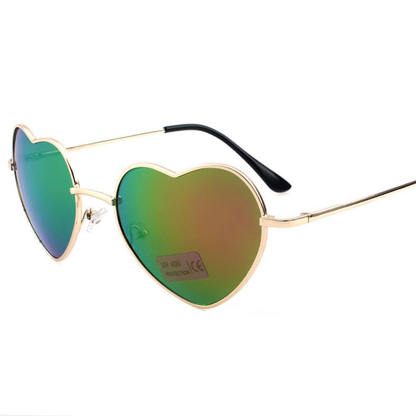 Gafas de Sol Corazón Durazno - Estilo Retro Dulce