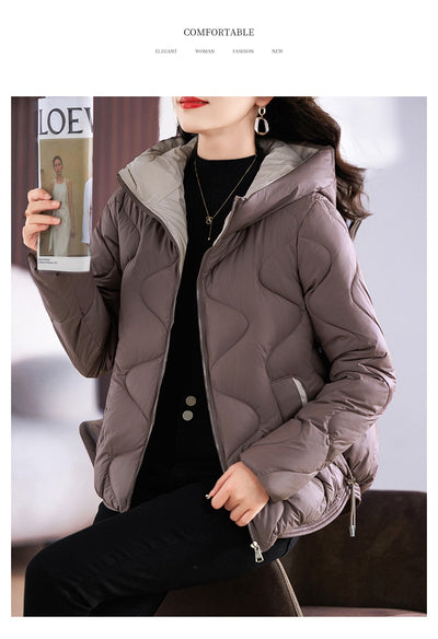 Abrigo Acolchado Estilo Occidental con Capucha para Mujer - Diseño Slim Fit - Image 16
