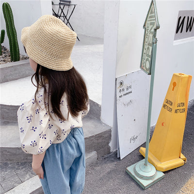 Blusa de Algodón con Mangas Abullonadas para Niña - Image 2