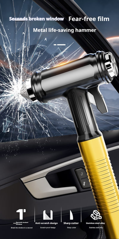 Martillo de Seguridad Automotriz Multifuncional con Rompevidrios - Image 8