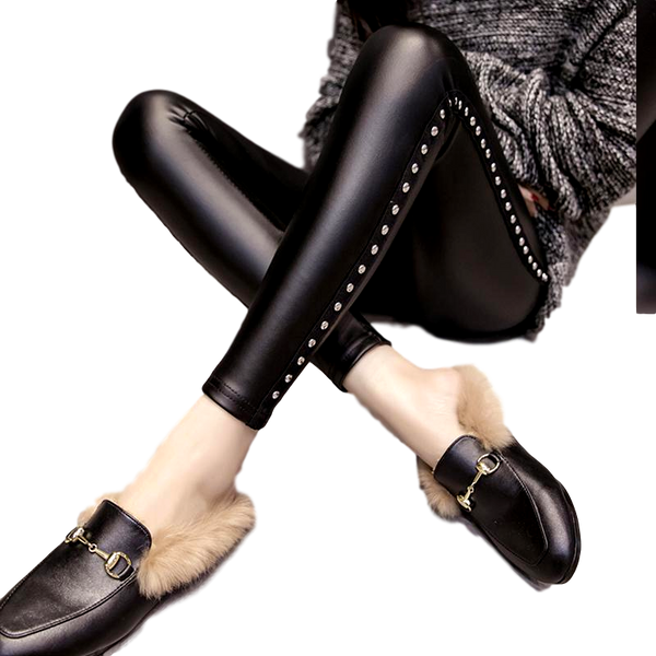 Leggings Tipo Lápiz Veganos con Botones
