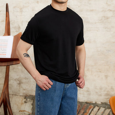 Camiseta Casual de Manga Corta para Hombre - Tela Suave y Elástica con Cuello Redondo - Image 3