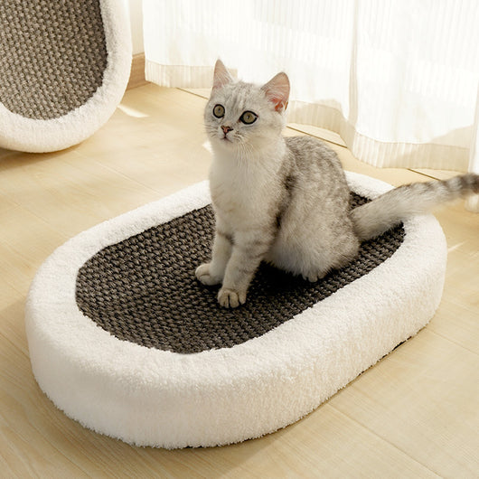 Nido Ovalado para Gatos con Tabla Rascadora de Sisal Resistente