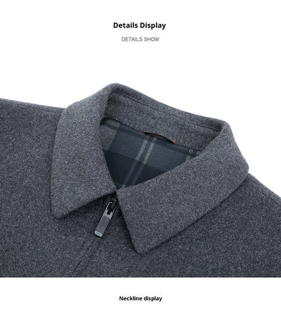Abrigo de Lana con Cuello Polo para Hombre - Elegancia Casual - Image 14
