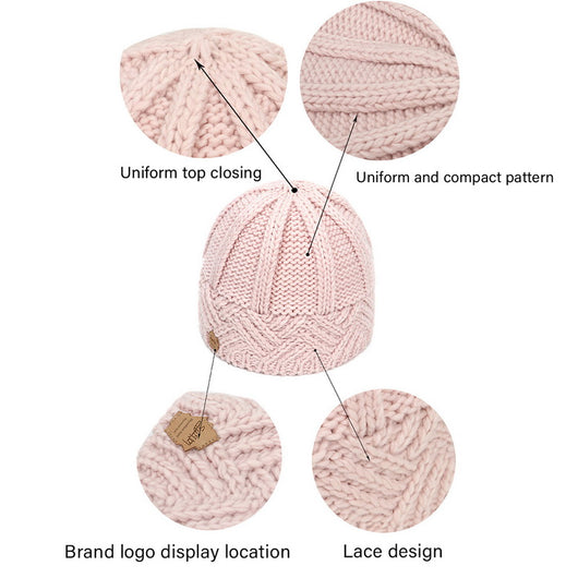 Gorro Tejido de Lana Gruesa con Pompón Abrigador para Mujer - Image 26