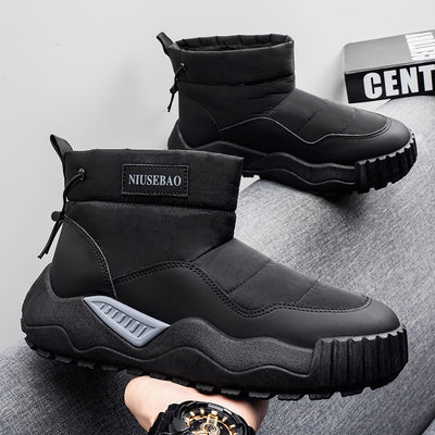 Botas Casuales de Algodón Cálidas para Hombre - Botines Estilo Mid-Top - Image 4