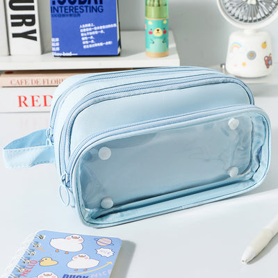 Estuche Transparente Estilo INS Serie Leche Salada - Gran Capacidad Impermeable - Image 9