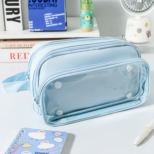 Estuche Transparente Estilo INS Serie Leche Salada - Gran Capacidad Impermeable - Image 9