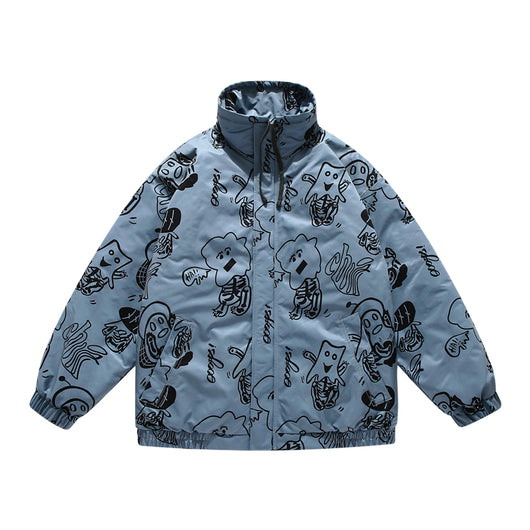 Chaqueta Tie Dye con Cuello Mao para Hombre - Image 11