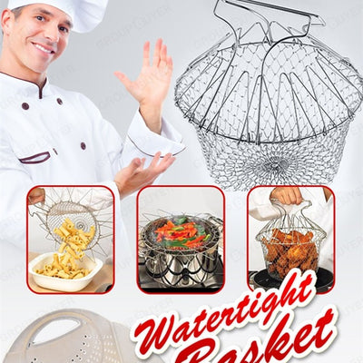 Cesta Multiuso Plegable de Acero Inoxidable para Freír y Cocinar - Image 8