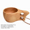 Rubber Wood Double Hole Cup