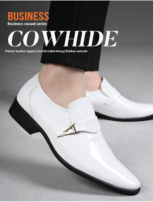 Zapatos Casuales de Cuero para Hombre Estilo Británico Clásico con Punta Afilada - Image 9