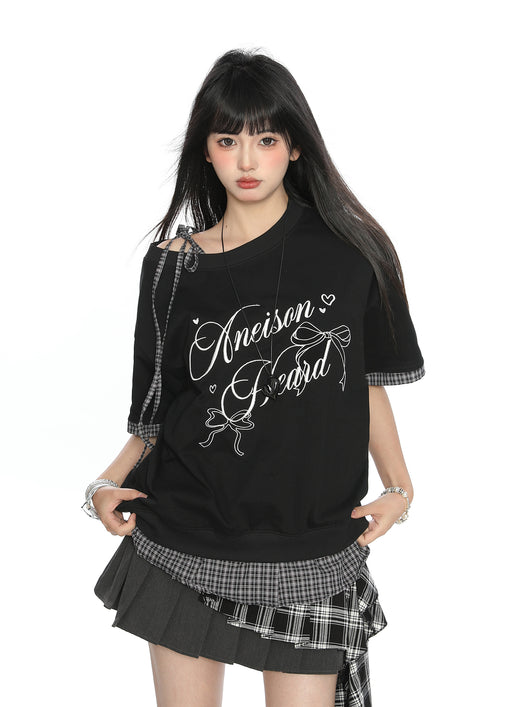 Camiseta Manga Corta para Mujer con Letras de Moño - Image 8