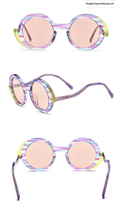 Gafas de Sol Redondas Multicolor - Unisex con Estilo Retro - Image 15