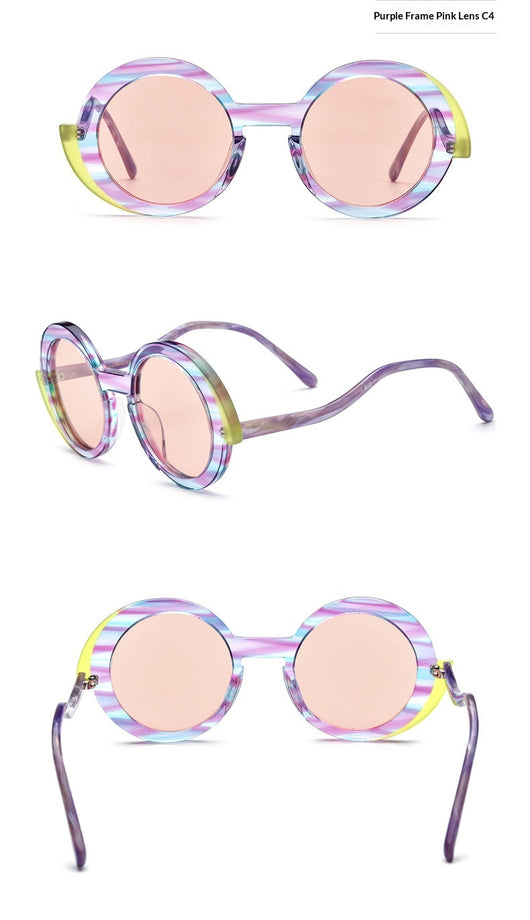 Gafas de Sol Redondas Multicolor - Unisex con Estilo Retro - Image 15