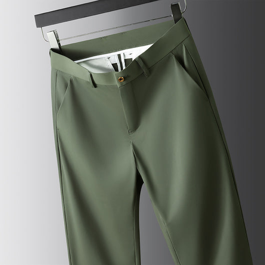 Pantalones Casuales Ejecutivos Stretch Rectos Holgados para Hombre - Image 11