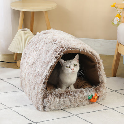 Casa Cama para Gatos Semicerrada Térmica Comprimible - Image 8