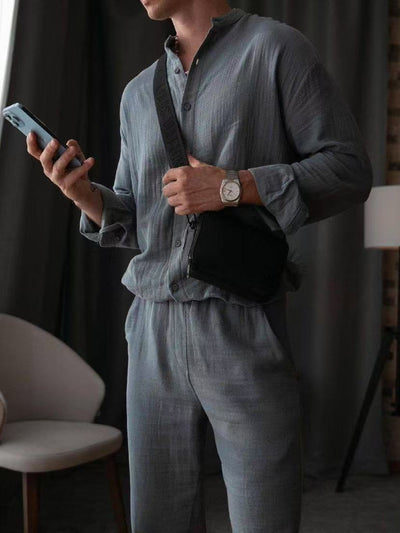 Conjunto Deportivo Casual para Hombre: Sudadera y Pantalón de Estilo Simple - Image 12