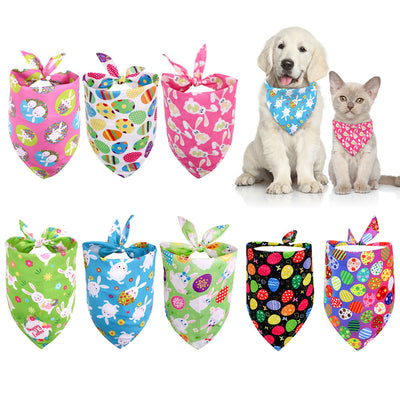 Pañoleta Triangular Festiva para Mascotas - Diseño Pascua