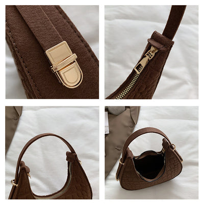 Bolso Retro de Fieltro con Detalle de Hendidura Axilar - Image 16