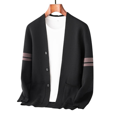 Suéter Abrigo Hombre Invierno Tejido Grueso Jacquard Manga Larga - Image 6