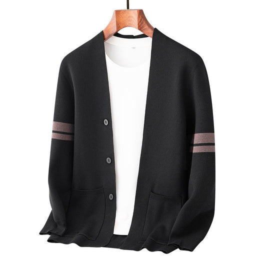 Suéter Abrigo Hombre Invierno Tejido Grueso Jacquard Manga Larga - Image 6