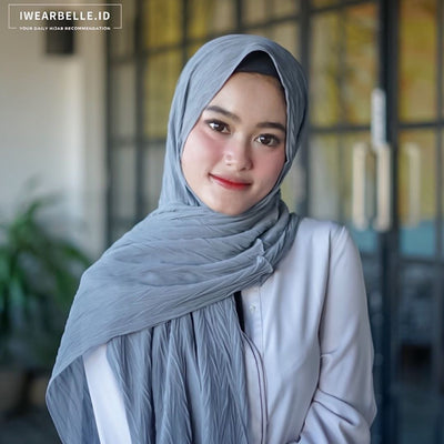 Hijab Chiffón Plisado con Efecto Perla - Capa Versátil - Image 4