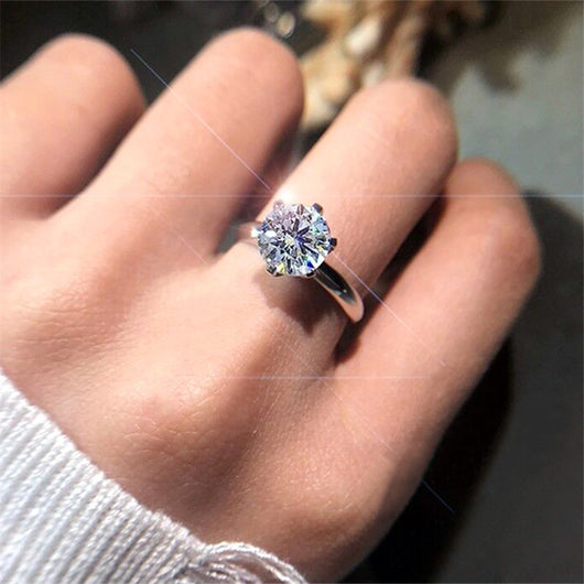 Anillo de Moissanita Plateado para Mujer - Brillo de Diamante Eterno - Image 3