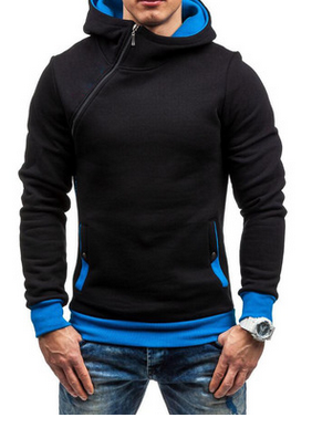 Sudadera con Cierre Oblicuo - Hoodie Deportivo Casual para Hombre - Image 3