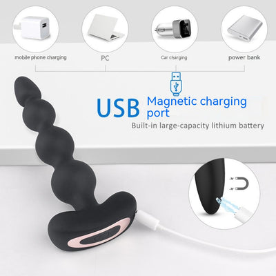 Vibrador Anal con Control Remoto y Cuentas de Estimulación - Image 5