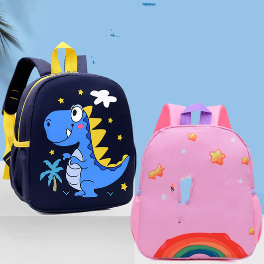 Mochila Escolar Infantil Ergonómica Anti-Pérdida con Diseño de Caricatura