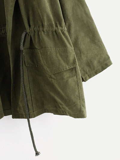 Chaqueta Cortavientos Casual con Solapa y Bolsillos - Image 3