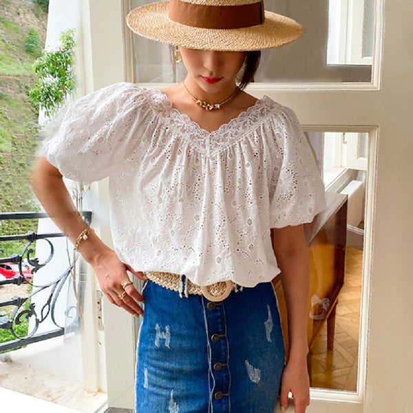 Blusa Blanca de Verano para Mujer Ejecutiva
