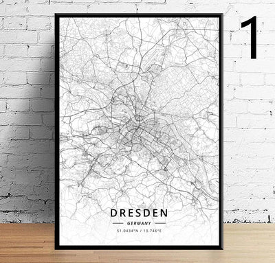 Póster Lienzo Mapa de Alemania Moderno - Decoración Urbana - Image 12
