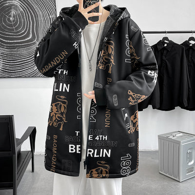 Chaqueta Acolchada de Algodón Grueso para Jóvenes - Cortavientos Midi