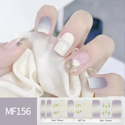 Pegatinas de Uñas Tulipanes Pintados a Mano - Image 35