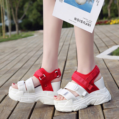Sandalias Deportivas Cuña para Mujer - Estilo Coreano Verano - Image 3