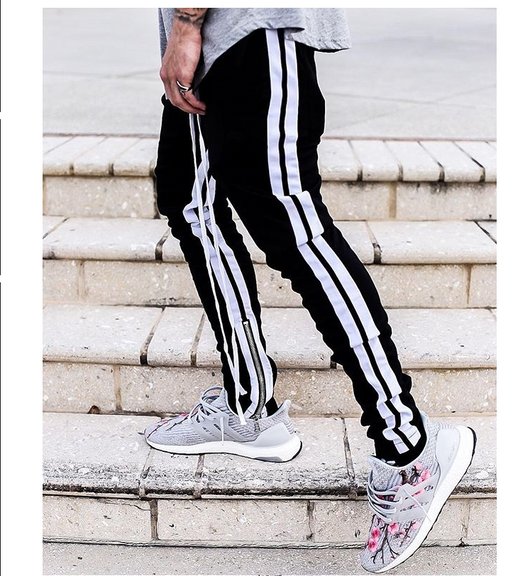 Pantalones Casuales Retro de Cintura Alta con Diseño de Dos Tonos - Image 2