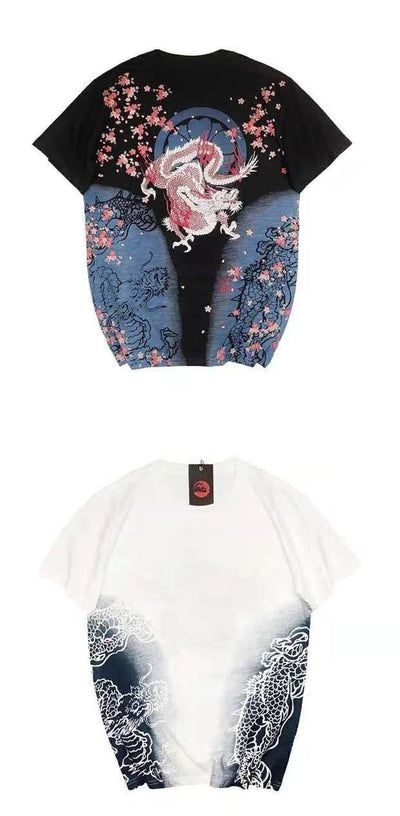 Playera Bordada para Parejas Estilo Coreano con Diseño Tatuaje - Image 15