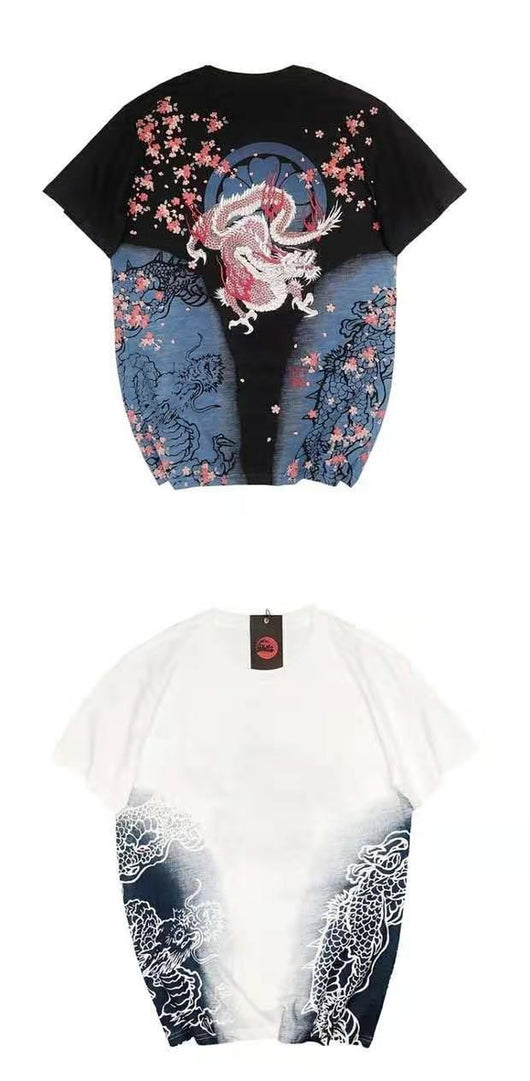 Playera Bordada para Parejas Estilo Coreano con Diseño Tatuaje - Image 15