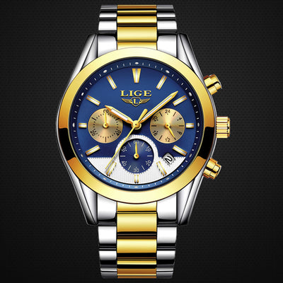 Reloj Inteligente Deportivo Dual con Correa de Acero Luminoso