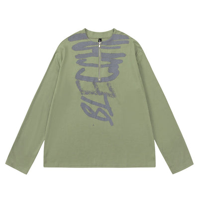 Playera Manga Larga Cuello Redondo Hombre Diseño Graffiti Abstracto - Image 11