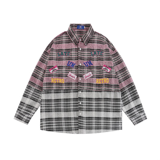 Camisa Cuadriculada Mujer Primavera Otoño Diseño Bordado Manga Larga - Image 10