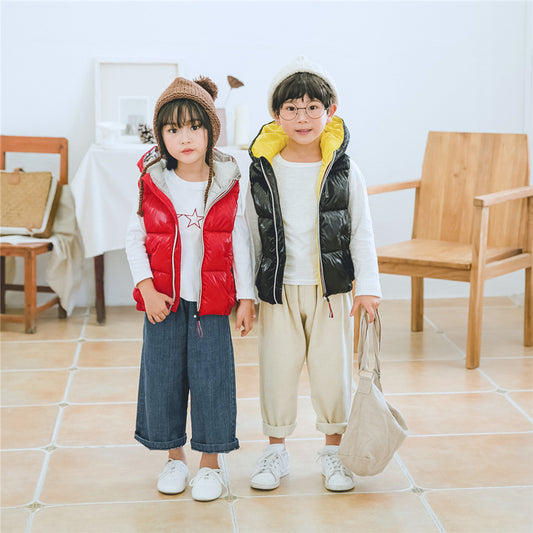 Chaleco con Capucha para Niños - Abrigo Otoño e Invierno