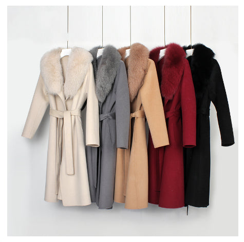 Abrigo de Lana Reversible Doble Faz con Cinturón - Corte Slim Otoño Invierno