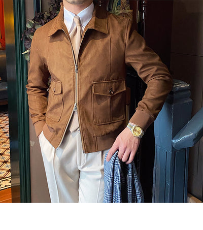 Chaqueta Bomber de Gamuza para Hombre - Image 6