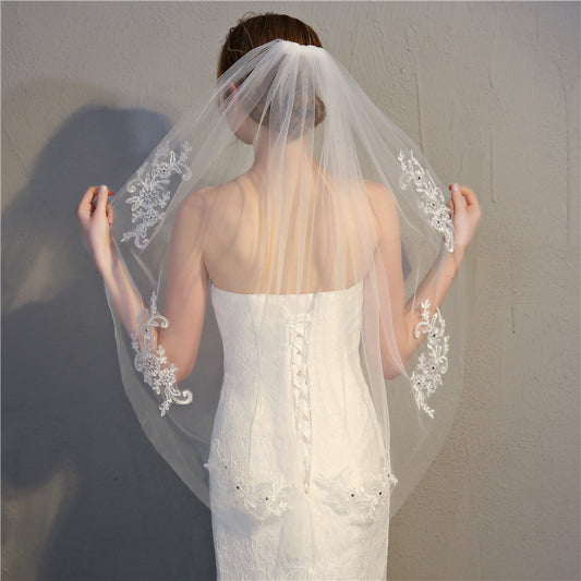 Aplique de Encaje con Diamantes para Accesorios de Novia